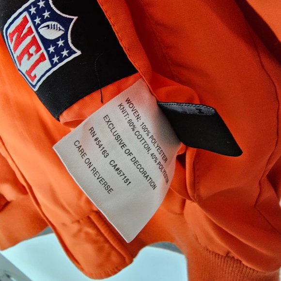 NFL Reversible Denver Broncos AFC Hooded Mens Medium Long Sleeve Full Zip Jacket - Picture 7 of 9